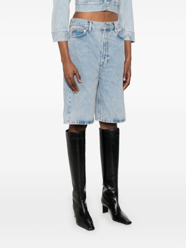 Browns WARDROBE.NYC Low-rise Denim Shorts | Browns Knee-Length Shorts