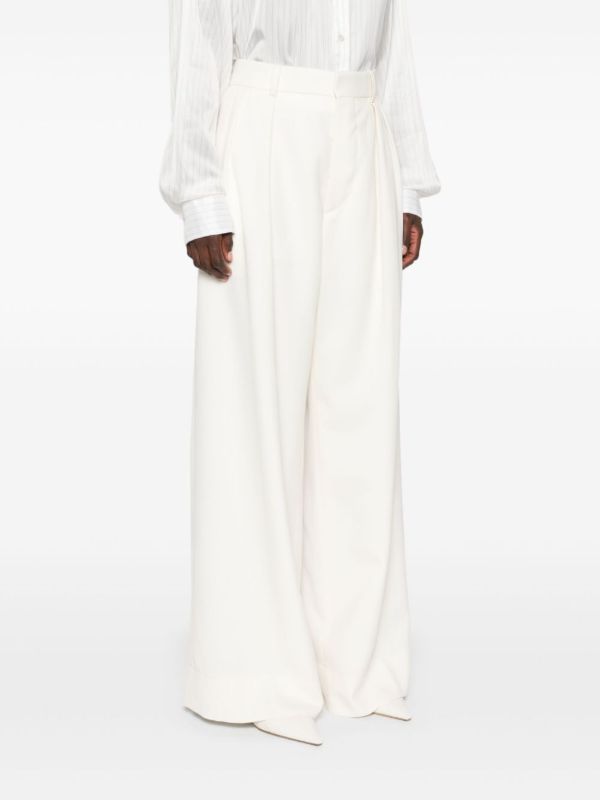 Browns WARDROBE.NYC Neutral Wool Wide-Leg Trousers | Browns Wide-Leg Pants