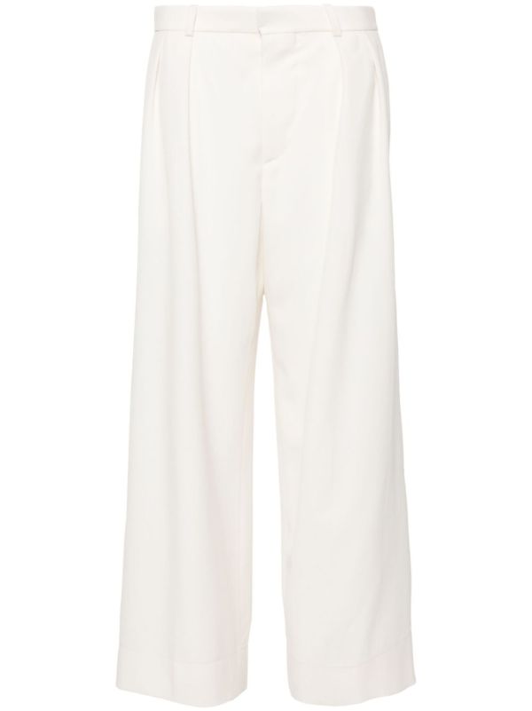 browns WARDROBE.NYC Neutral Wool Wide-Leg Trousers | Browns Wide-Leg Pants