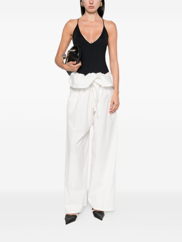 Browns WARDROBE.NYC Ruffled-waist Trousers | Browns Straight-Leg Pants