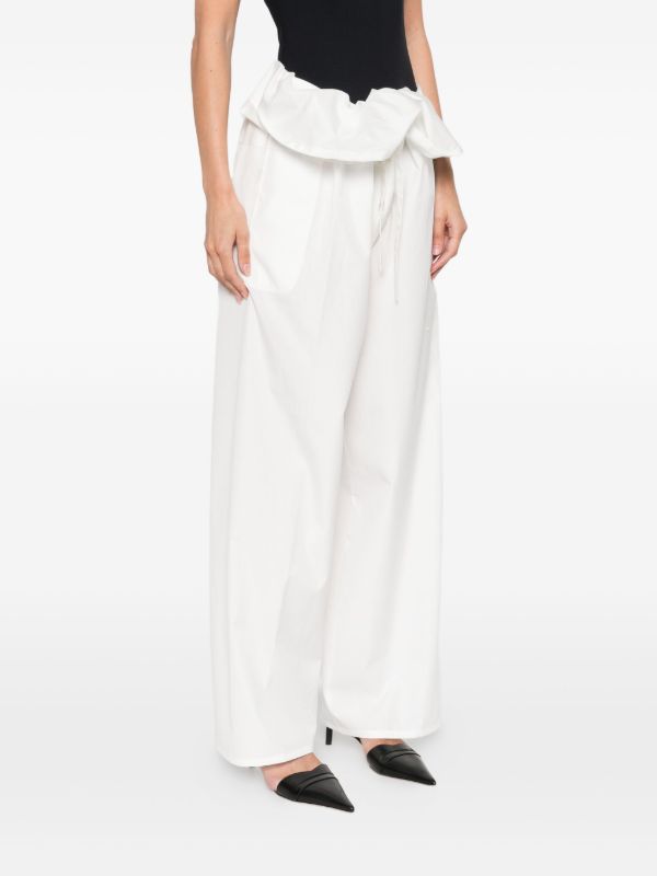 Browns WARDROBE.NYC Ruffled-waist Trousers | Browns Straight-Leg Pants