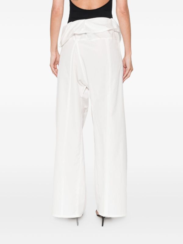 Browns WARDROBE.NYC Ruffled-waist Trousers | Browns Straight-Leg Pants