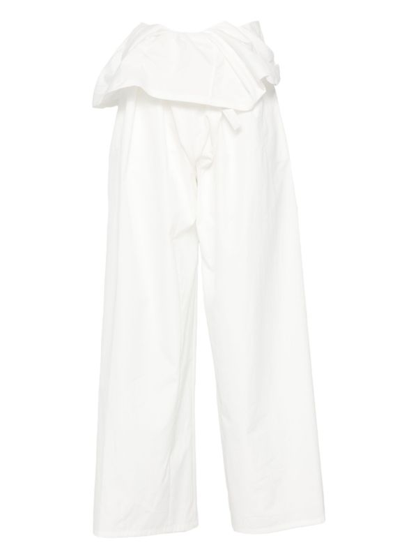 browns WARDROBE.NYC ruffled-waist trousers | Browns Straight-Leg Pants