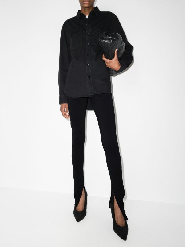 Browns WARDROBE.NYC X Browns 50 Black Side Zip Leggings | Browns Leggings