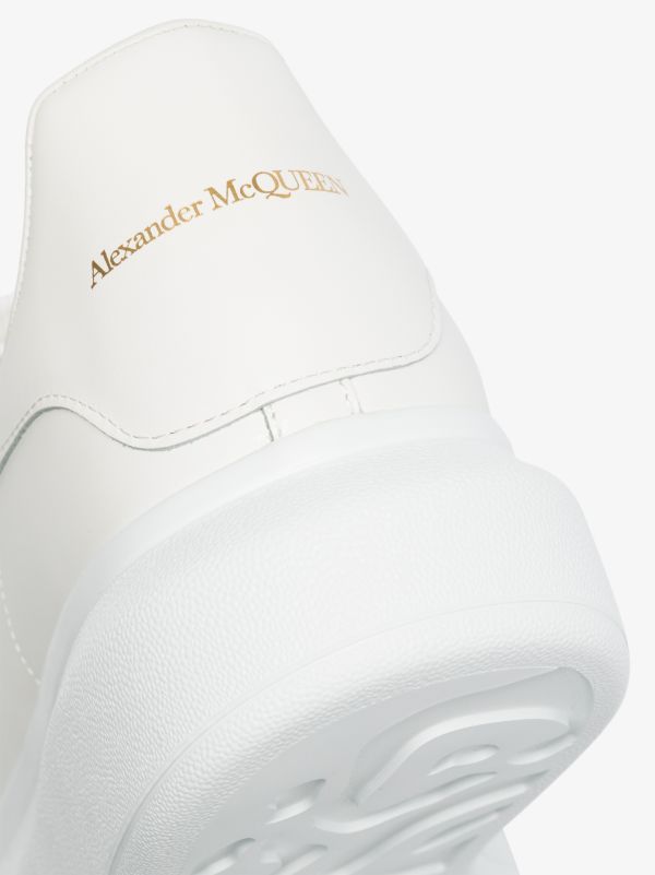 Browns White & Gold Logo Alexander McQueen White Oversized Sneakers | Browns Low-Tops