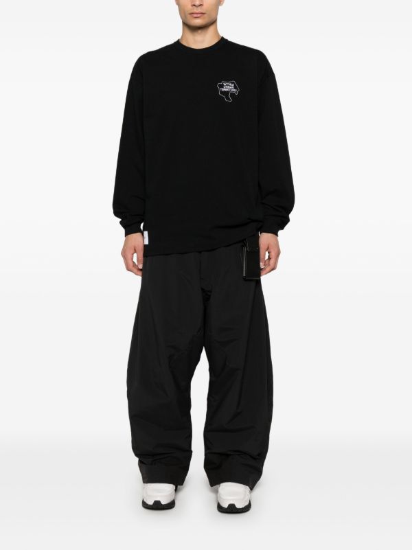 Browns WTAPS Black Slogan-Embroidered T-Shirt | Browns T-Shirts