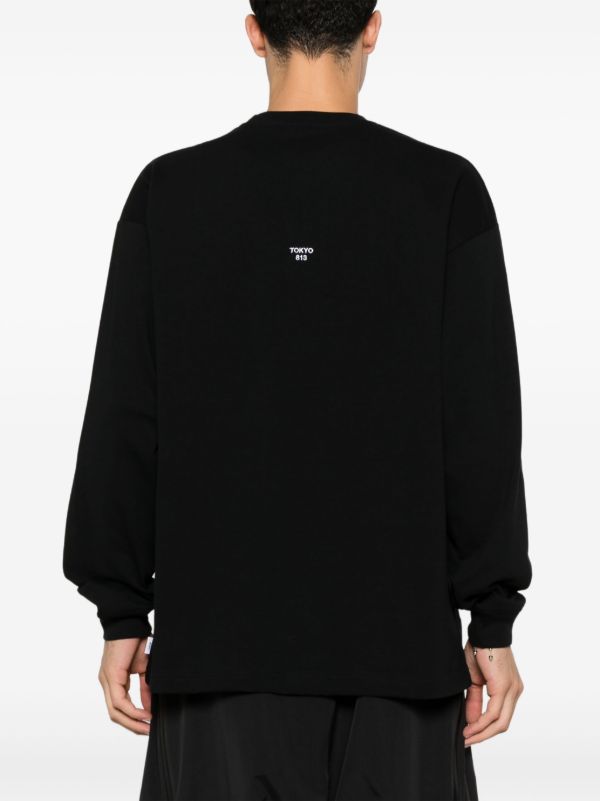 Browns WTAPS Black Slogan-Embroidered T-Shirt | Browns T-Shirts