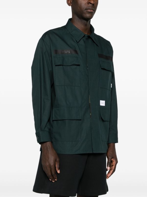 Browns WTAPS Green Cargo Pocket Cotton Shirt | Browns Shirts