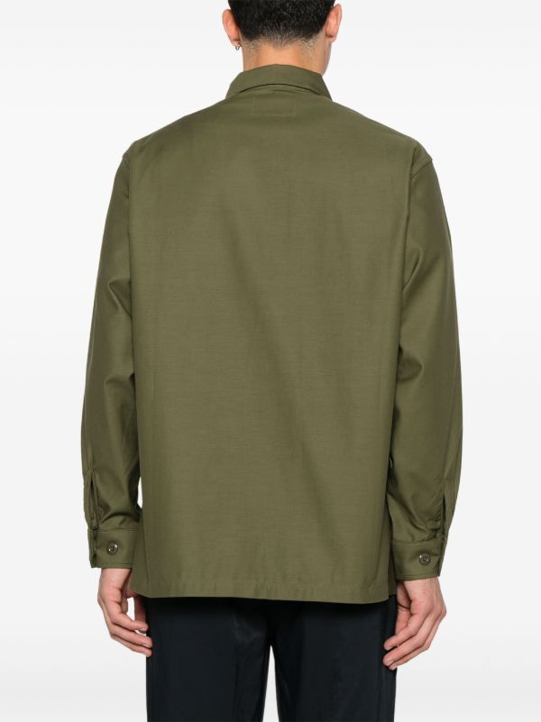 Browns WTAPS Green Logo-Embroidered Shirt | Browns Shirts