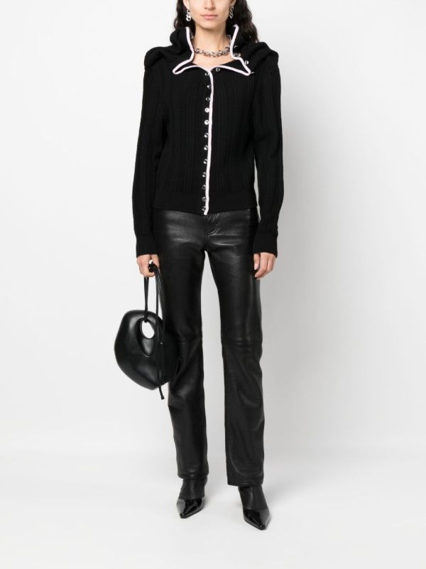 Browns Y/Project Black Evergreen Merino Wool Cardigan | Browns Cardigans