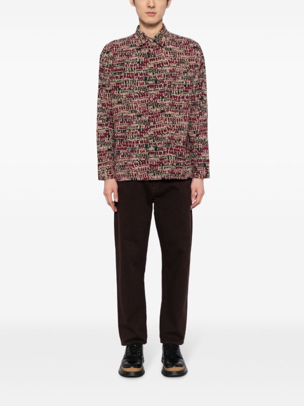 Browns YMC Multicoloured Mitchum Abstract-Print Shirt | Browns Shirts