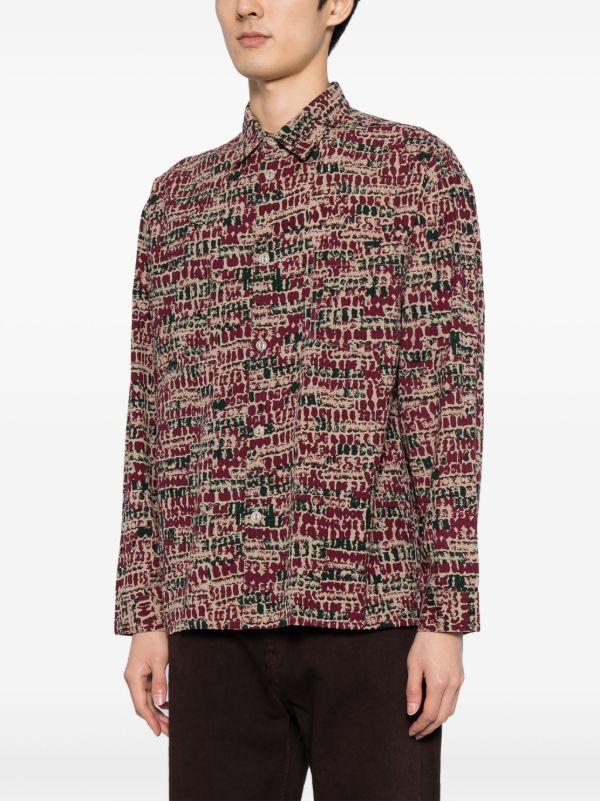 Browns YMC Multicoloured Mitchum Abstract-Print Shirt | Browns Shirts