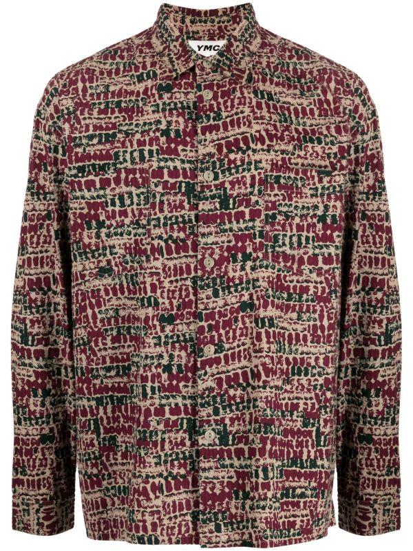 browns YMC Multicoloured Mitchum Abstract-Print Shirt | Browns Shirts