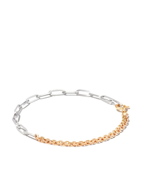 Browns Yvonne Léon 18K Yellow And White Gold Solitaire Chain Bracelet | Browns Bracelets