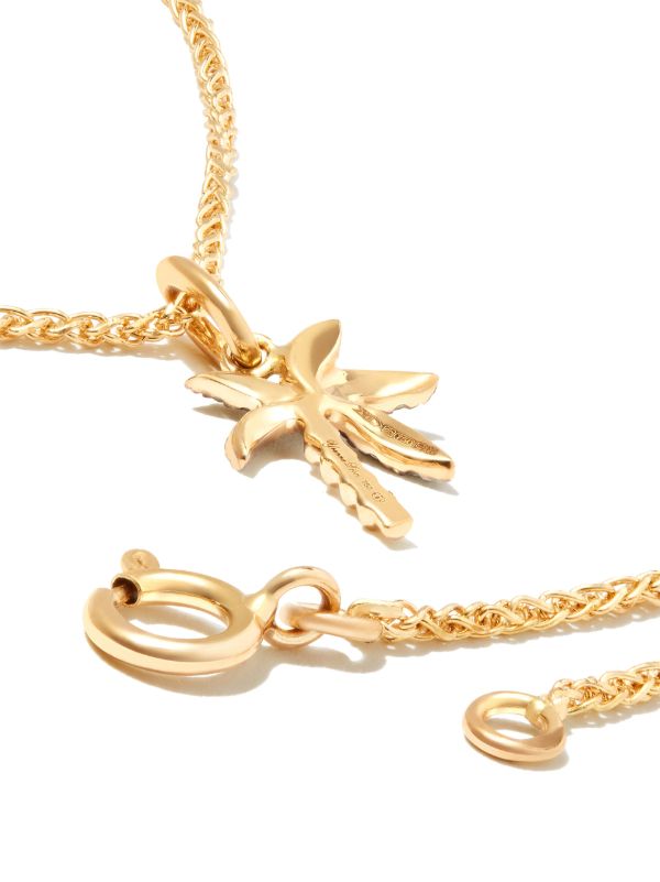 Browns Yvonne Léon 18K Yellow Gold And Diamond Palm Tree Necklace | Browns Necklaces