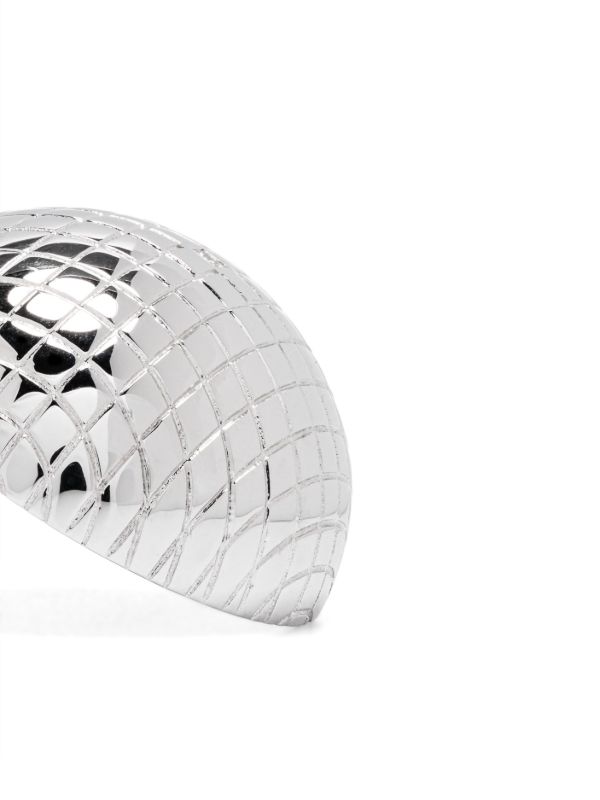 Browns Yvonne Léon 9K White Gold Paire De Maxi Boucles D'oreille Boule Disco Diamonds Earrings | Browns Fine Earrings