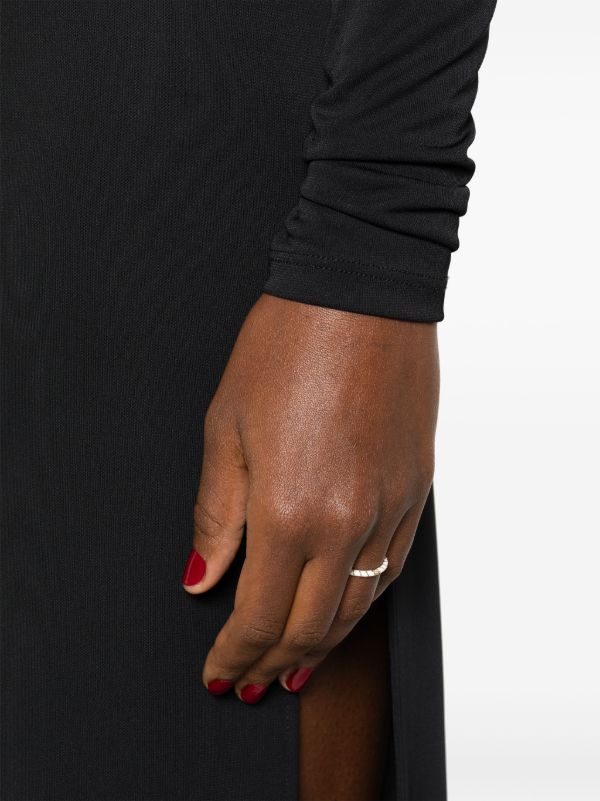 Browns Yvonne Léon 9K Yellow Gold Alliance Torsade Email Diamond Band Ring | Browns Fine Rings