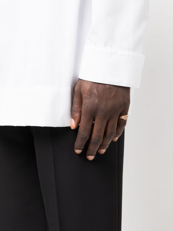 Browns Yvonne Léon 9K Yellow Gold Baby Chevaliere Coeur Sapphire Ring | Browns Rings