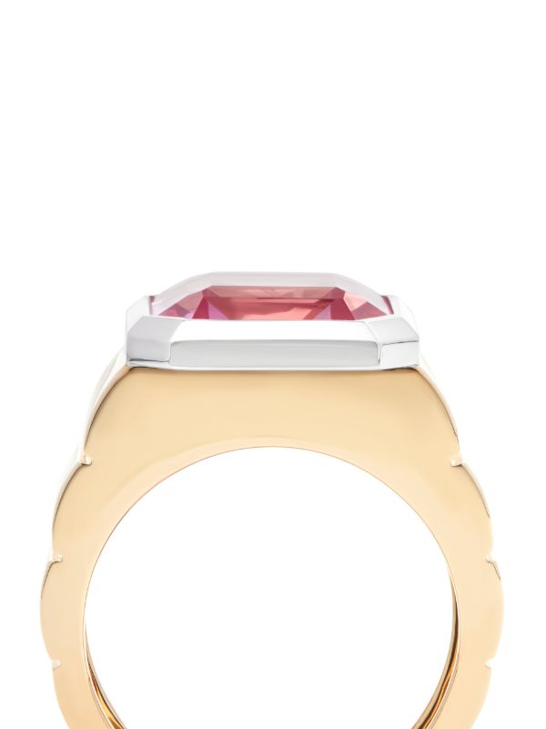 Browns Yvonne Léon 9K Yellow Gold Chevaliere Princesse Corundum Signet Ring | Browns Rings