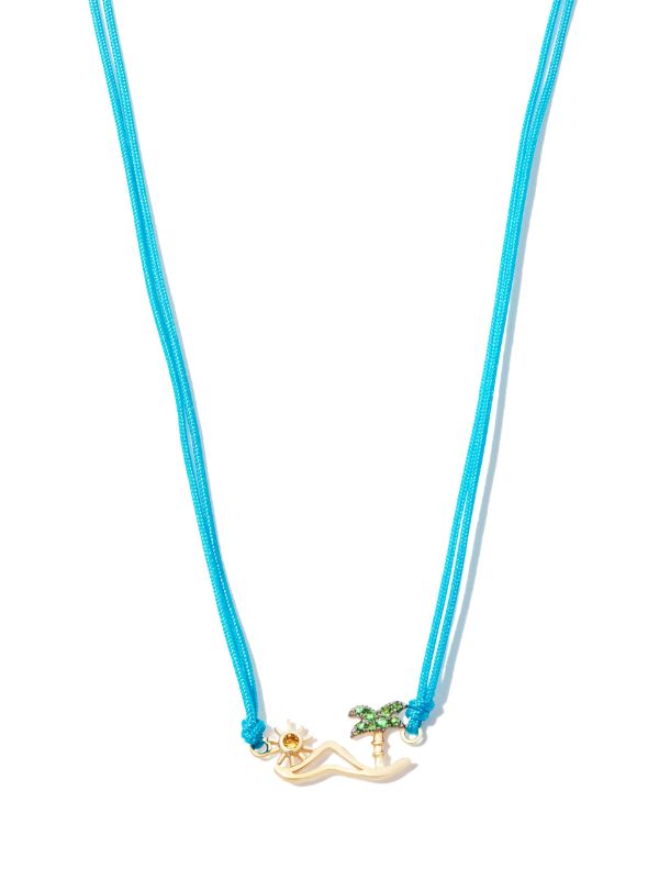 browns Yvonne Léon 9K yellow gold Island diamond choker necklace | Browns Fine Necklaces