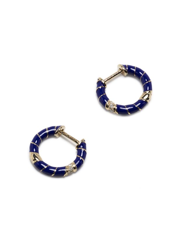Browns Yvonne Léon 9K Yellow Gold Mini Torsade Diamond Hoop Earrings | Browns Earrings