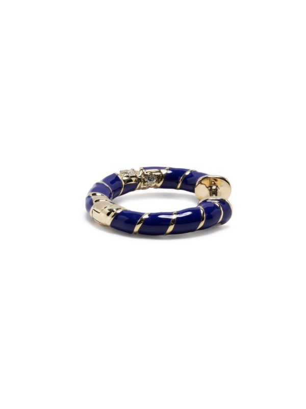 Browns Yvonne Léon 9K Yellow Gold Mini Torsade Diamond Hoop Earrings | Browns Earrings