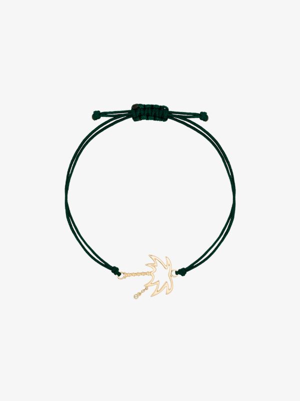 browns Yvonne Léon 9K yellow gold palm tree diamond bracelet | Browns Fine Bracelets