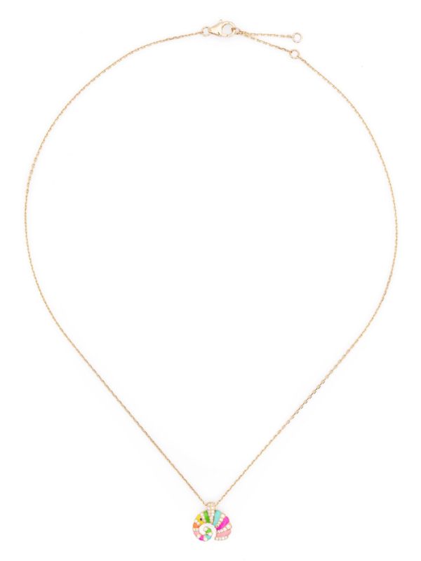 browns Yvonne Léon 9kt yellow gold Mini Elephant diamond necklace | Browns Necklaces