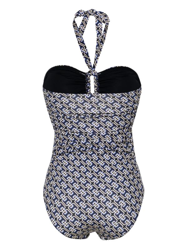 Browns ZIMMERMANN Blue And White Chain Print Swimsuit | Browns One-Pieces