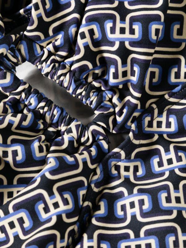 Browns ZIMMERMANN Blue And White Chain Print Swimsuit | Browns One-Pieces