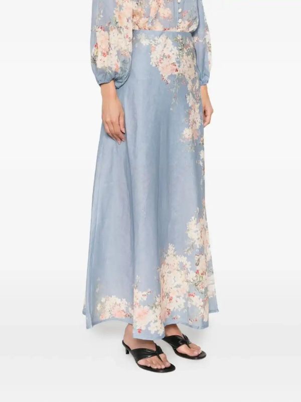 Browns ZIMMERMANN Cascadian Bias Maxi Skirt | Browns A-Line Skirts