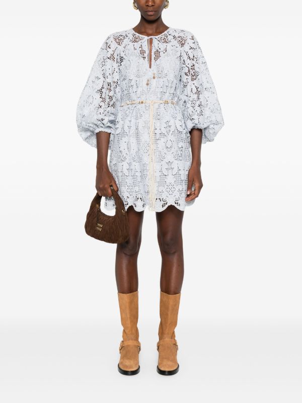 Browns ZIMMERMANN Coco Lace Mini Dress | Browns Day Dresses