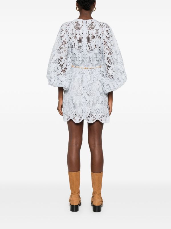 Browns ZIMMERMANN Coco Lace Mini Dress | Browns Day Dresses