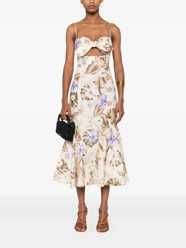 Browns ZIMMERMANN Coco Midi Dress | Browns Day Dresses