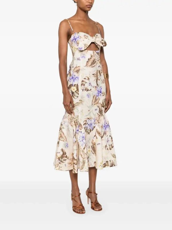 Browns ZIMMERMANN Coco Midi Dress | Browns Day Dresses