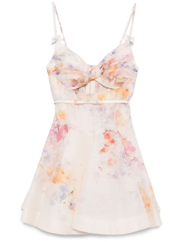 browns ZIMMERMANN floral mini dress | Browns Cocktail & Party Dresses