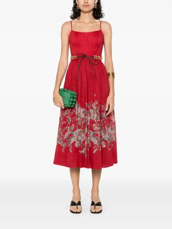 Browns ZIMMERMANN Floral-print Midi Dress | Browns Day Dresses