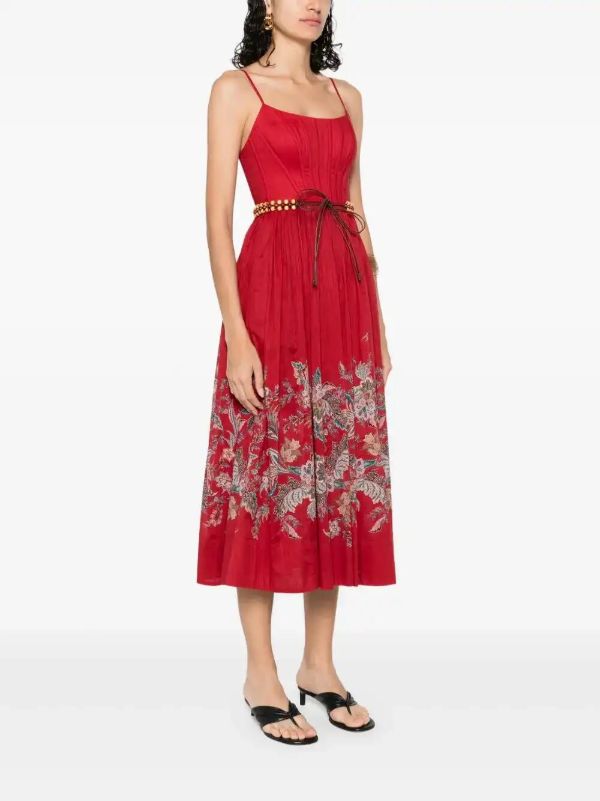 Browns ZIMMERMANN Floral-print Midi Dress | Browns Day Dresses