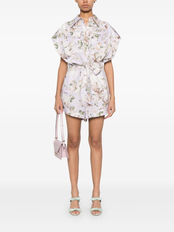 Browns ZIMMERMANN Floral-Print Playsuit | Browns Playsuits