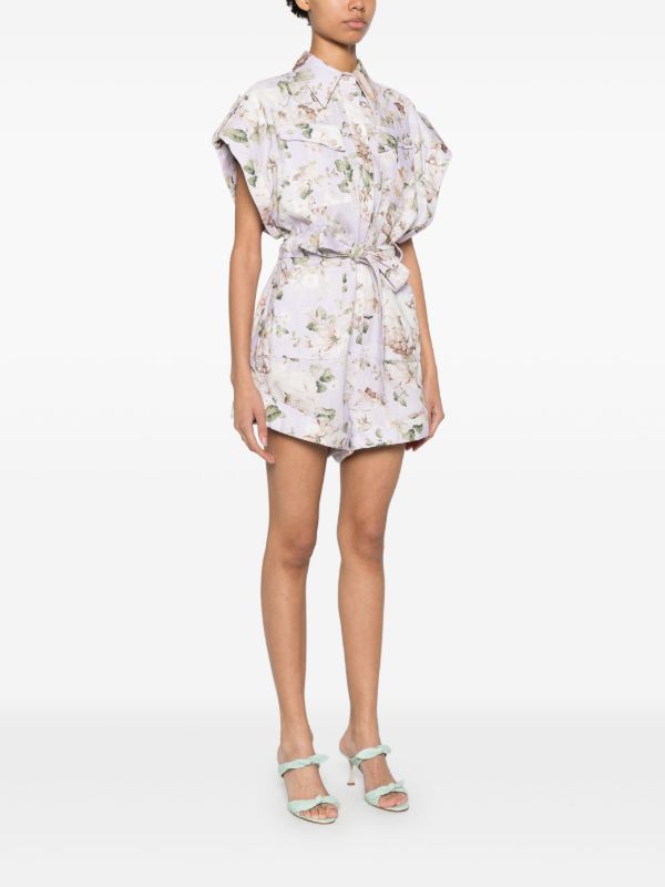 Browns ZIMMERMANN Floral-Print Playsuit | Browns Playsuits