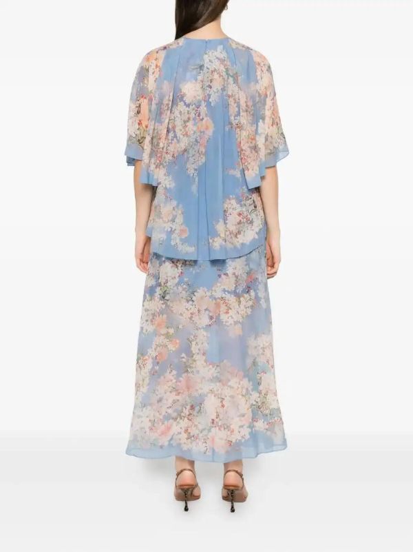 Browns ZIMMERMANN Floral-print Ruffled Dress | Browns Cocktail & Party Dresses