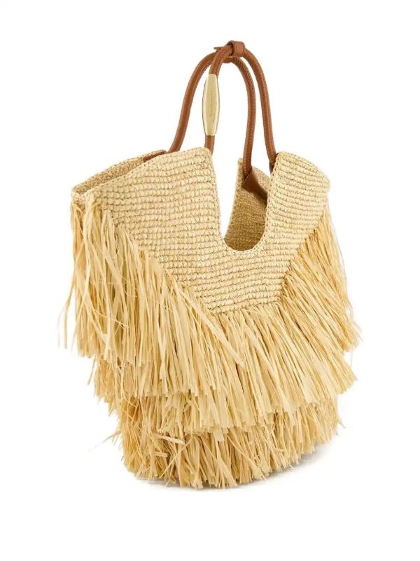 Browns ZIMMERMANN Fringed Straw Handbag | Browns Shoulder Bags