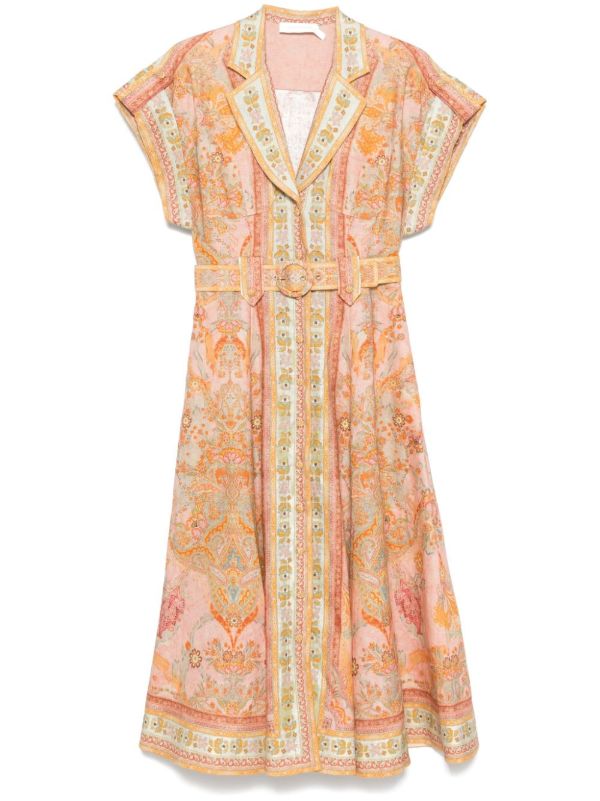 browns ZIMMERMANN Pink Acacia Dress | Browns Day Dresses