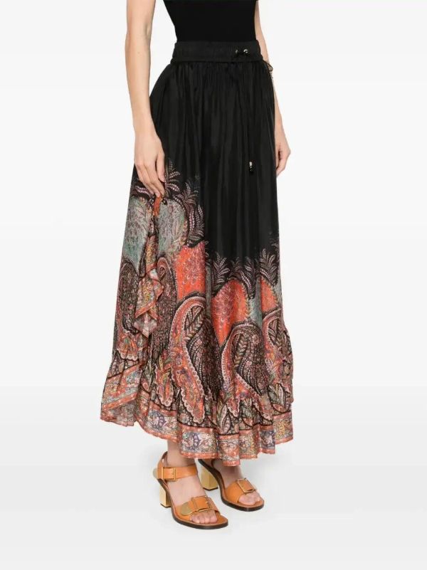 Browns ZIMMERMANN Rhiannon Maxi Skirt | Browns Pleated Skirts
