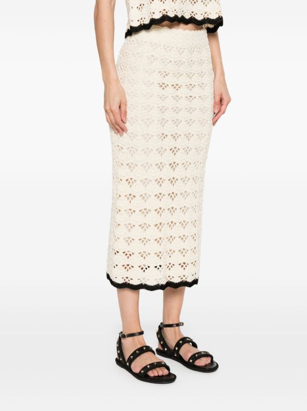 Browns ZIMMERMANN Rhiannon Midi Skirt | Browns Fitted Skirts