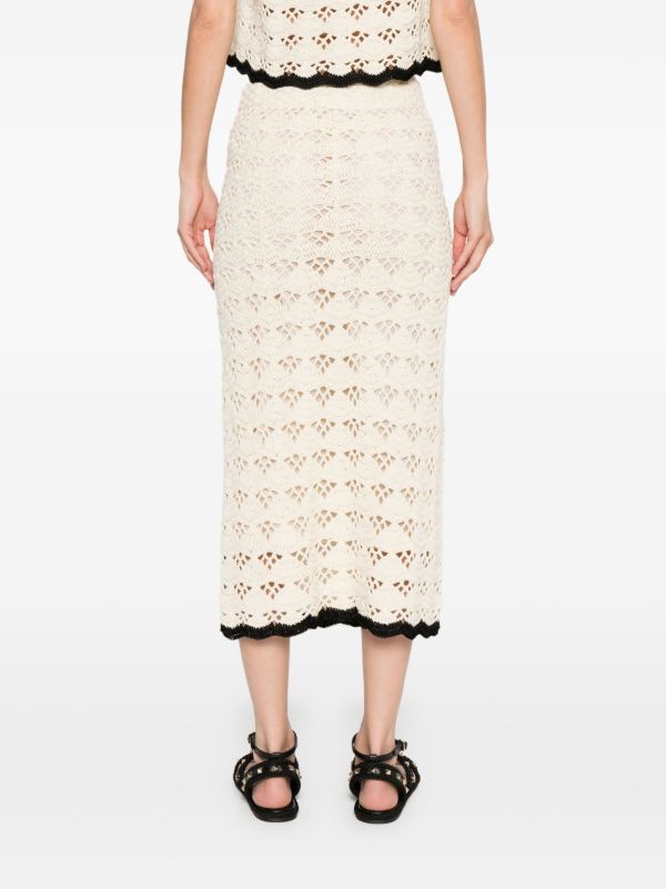 Browns ZIMMERMANN Rhiannon Midi Skirt | Browns Fitted Skirts