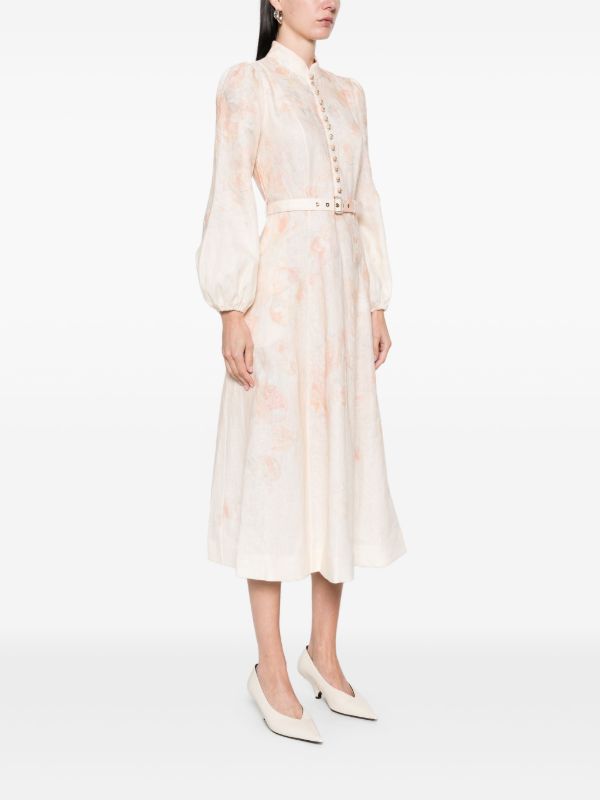 Browns ZIMMERMANN Rose-print Midi Dress | Browns Day Dresses