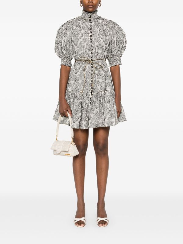 Browns ZIMMERMANN Wylie Lantern Mini Dress | Browns Cocktail & Party Dresses