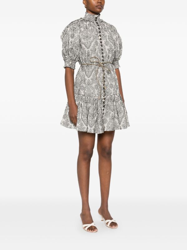 Browns ZIMMERMANN Wylie Lantern Mini Dress | Browns Cocktail & Party Dresses