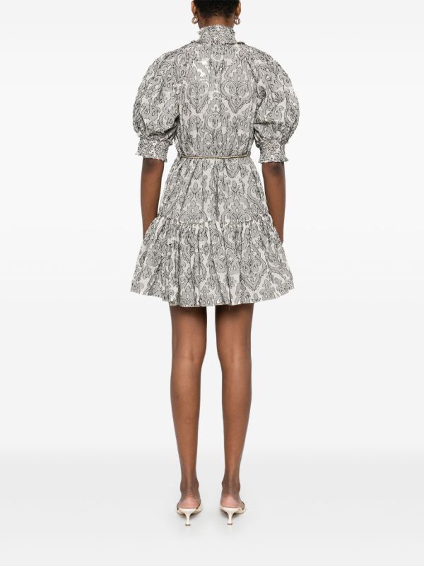 Browns ZIMMERMANN Wylie Lantern Mini Dress | Browns Cocktail & Party Dresses